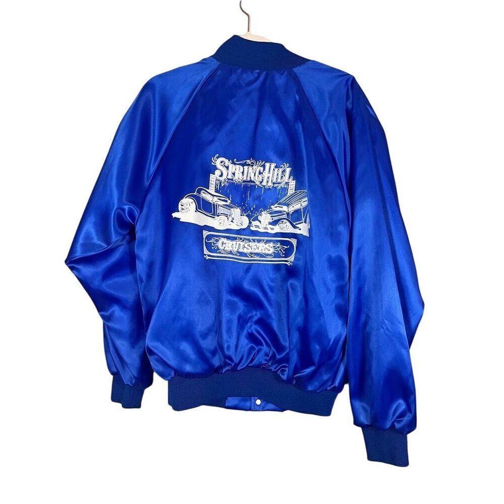 Retro Spring Hill Cruisers Classic Car Jacket M Blue Vintage Classic    Graphic‎